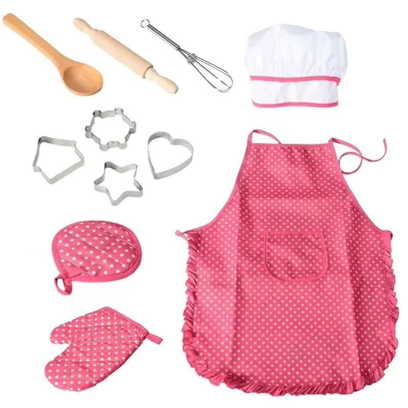 Kids Apron Baking Cooking Set 11 Pieces