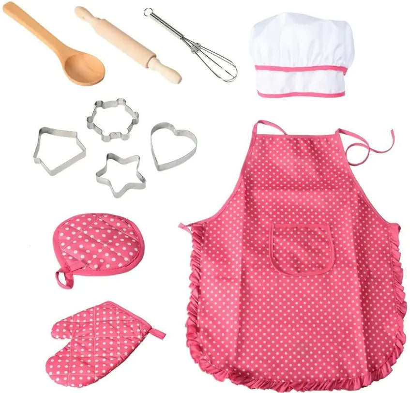 Kids Apron Baking Cooking Set 11 Pieces