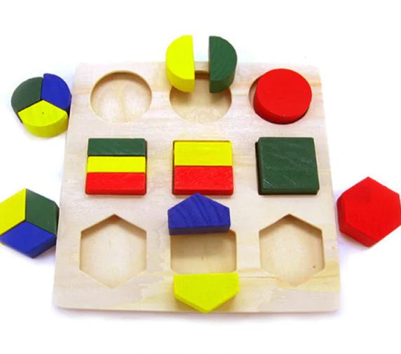 Wooden 3D Puzzle Toy with Geometric Shapes