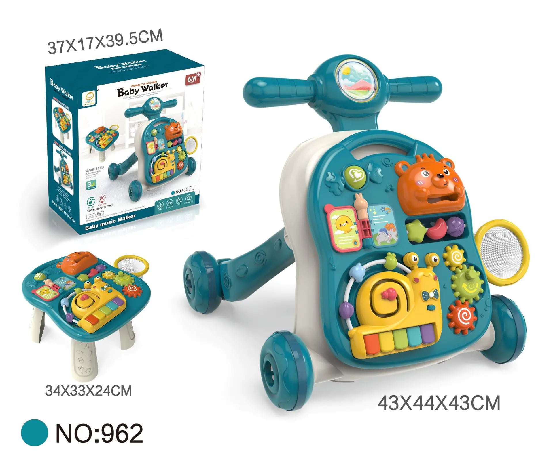 Multifunctional Baby Walker Toy with Music