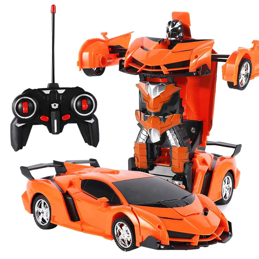 Transforming Race Car Toy with Remote Control Robot