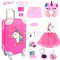 BNUZEIYI 20pc Doll Travel Set – 18-Inch Doll Clothes & Accessories with Realistic Rolling Suitcase