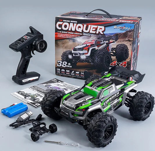 1:16 Scale RC Off-Road Monster Truck – 4WD High-Speed Remote Control Car with LED Lights