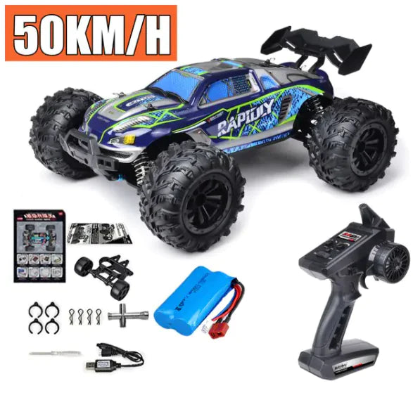 1:16 Scale RC Off-Road Monster Truck – 4WD High-Speed Remote Control Car with LED Lights