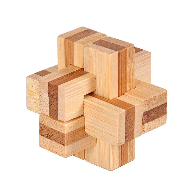 Bamboo Puzzle Toy - Kongming Lock and Ball Lock Set