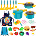 20-Piece Kids Play Kitchen Accessory Set – Stainless Steel Pots, Pans & Utensils for Toddler Pretend Play
