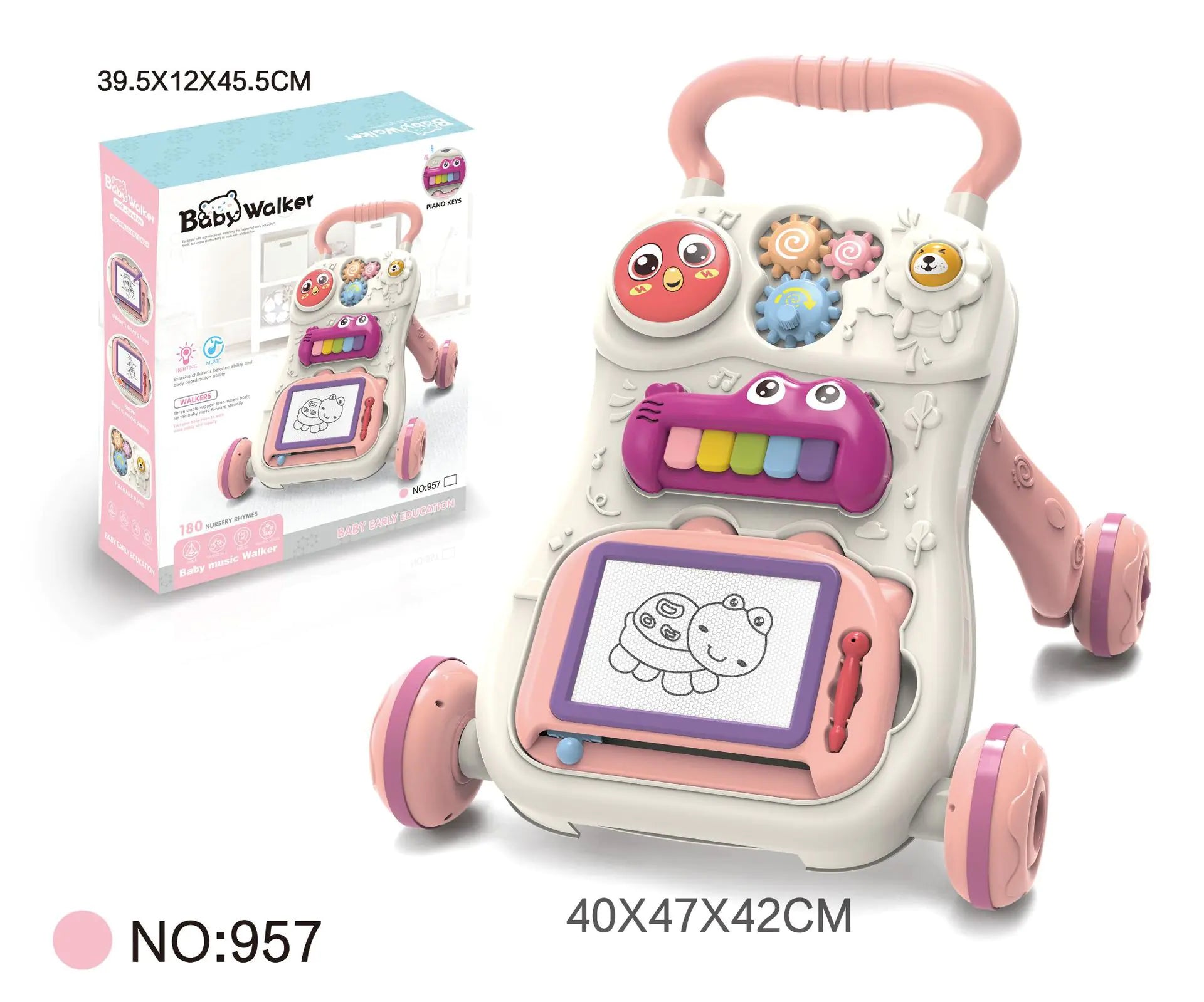 Multifunctional Baby Walker Toy with Music