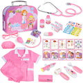 Magic4U 34pc Kids Doctor Kit with Real Working Stethoscope & Lab Coat