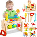 36pc Montessori Wooden Tool Set – STEM Educational Construction Toy
