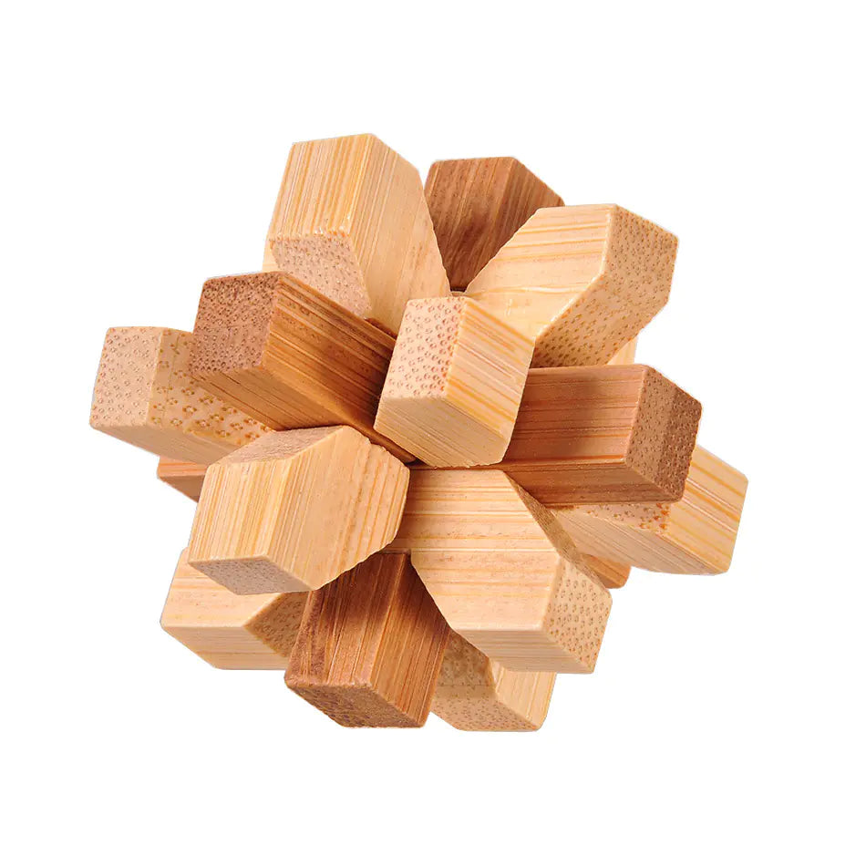 Bamboo Puzzle Toy - Kongming Lock and Ball Lock Set