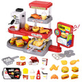 71pc Kids Fast Food Restaurant Set – Working Cash Register, Water Dispenser & Build-a-Burger Kit