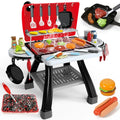 Interactive 35pc Kids BBQ Grill Playset – Realistic Smoke Mist, Sizzling Sounds & Light-Up Charcoal Cooking Toy
